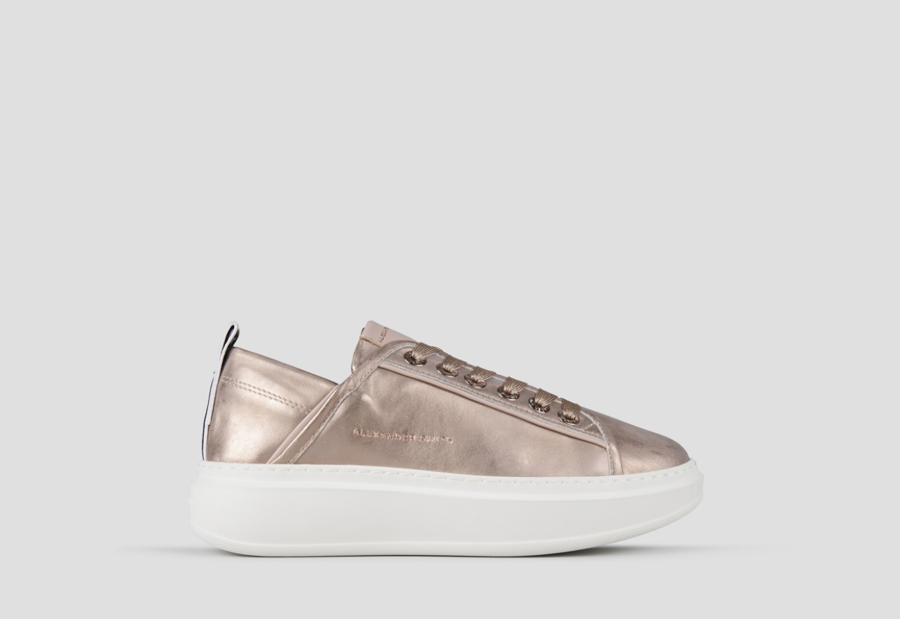 Sneakers Alexander Smith wembley donna in pelle laminata color nude - 1