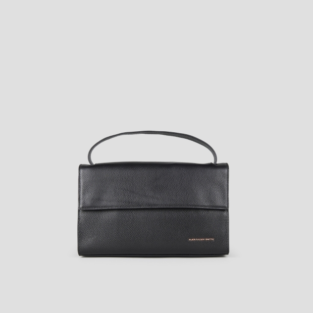 Sneakers Alexander Smith holly borsa a spalla con tracolla in pelle bottalata nera - 1