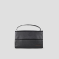 Holly borsa a spalla con tracolla in pelle bottalata nera