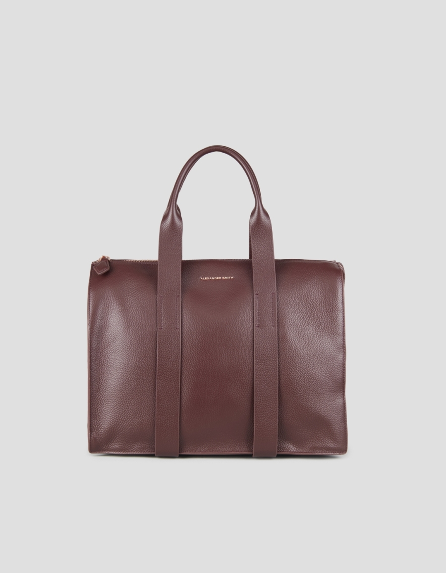 Sneakers Alexander Smith jane medium borsa a mano con tracolla in pelle bottalata bordeaux - 1