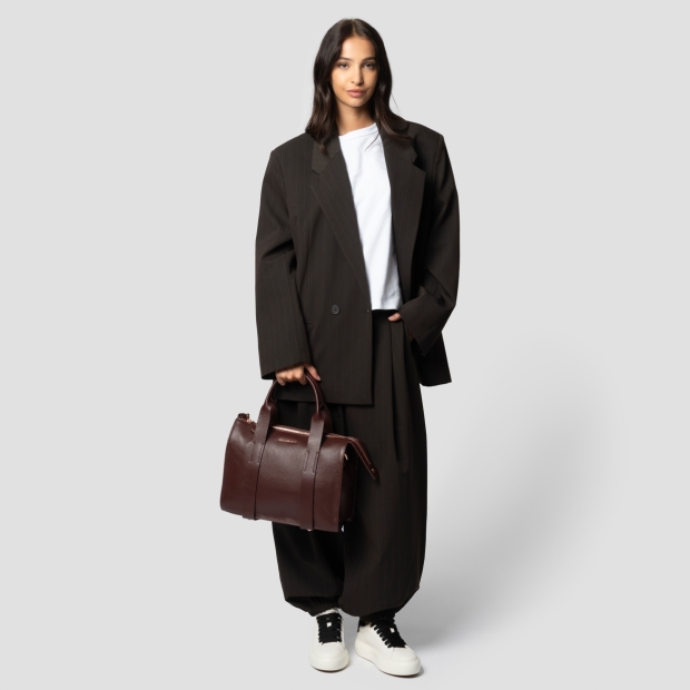 Sneakers Alexander Smith jane medium borsa a mano con tracolla in pelle bottalata bordeaux - 7