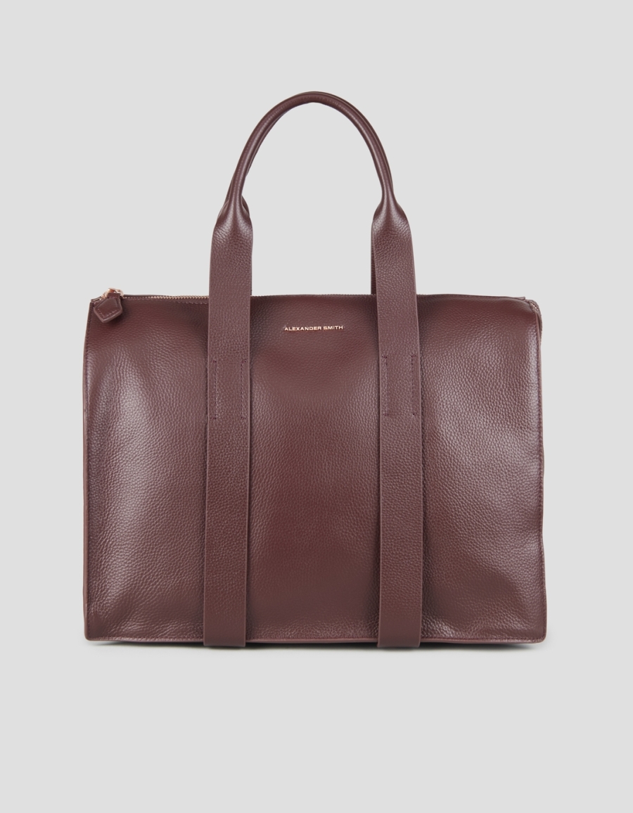 Sneakers Alexander Smith jane large borsa a mano con tracolla in pelle bottalata bordeaux - 1