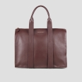 Jane Large borsa a mano con tracolla in pelle bottalata bordeaux
