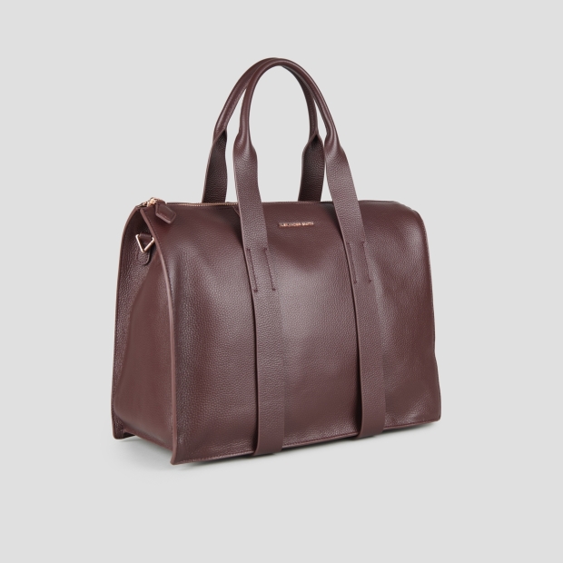 Sneakers Alexander Smith jane large borsa a mano con tracolla in pelle bottalata bordeaux - 3