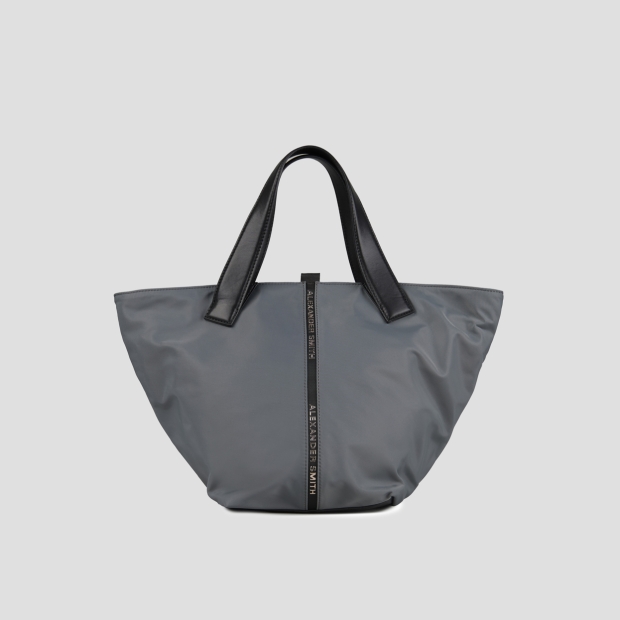 Sneakers Alexander Smith lauren medium borsa a mano con tracolla in nylon grigio - 1