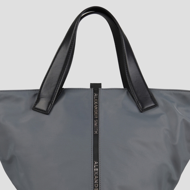 Sneakers Alexander Smith lauren medium borsa a mano con tracolla in nylon grigio - 4