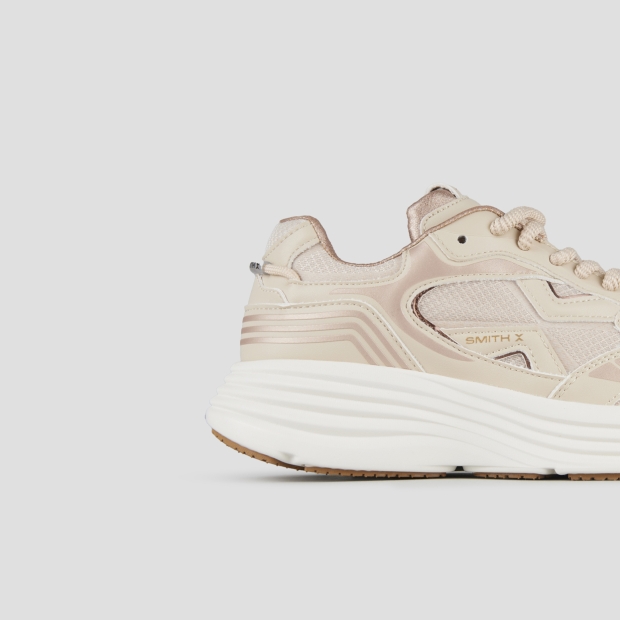 Sneakers Alexander Smith storm donna in pelle e tessuto tecnico beige - 3