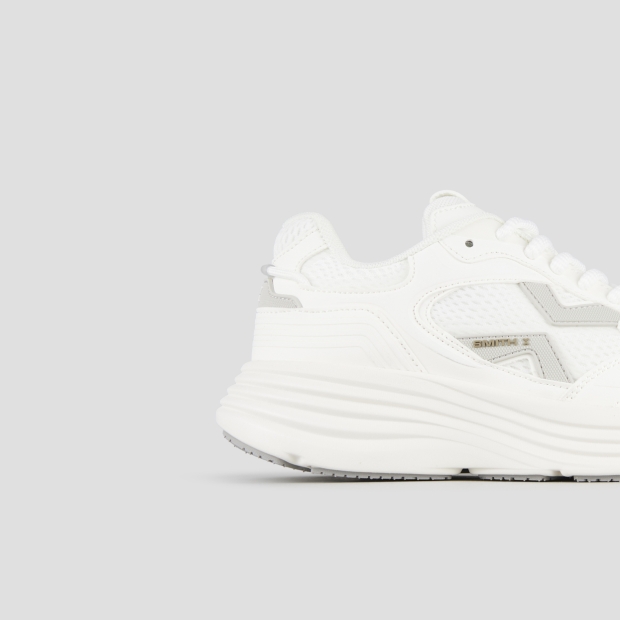 Sneakers Alexander Smith storm donna in pelle e tessuto tecnico in bianco - 3