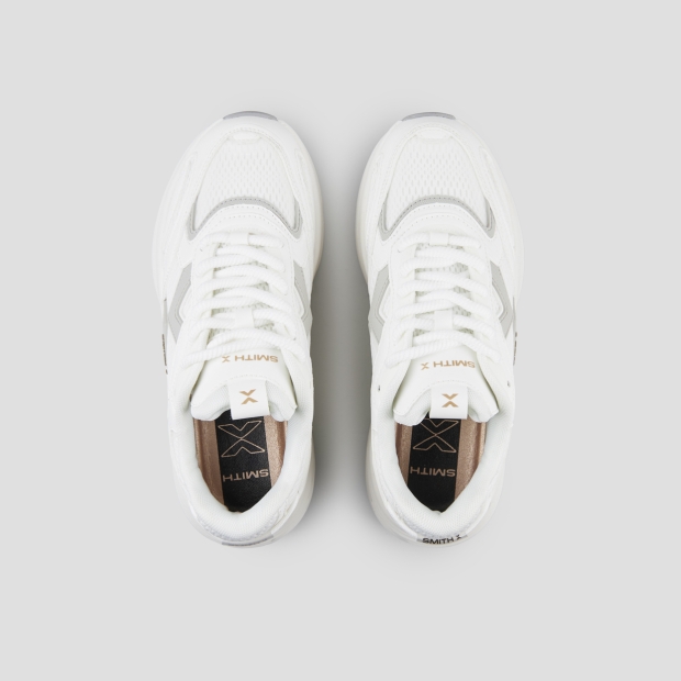 Sneakers Alexander Smith storm donna in pelle e tessuto tecnico in bianco - 6