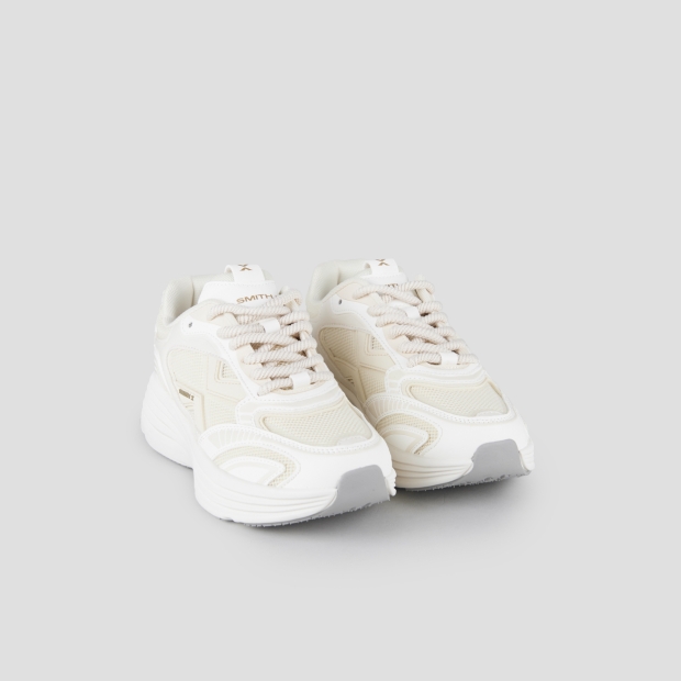 Sneakers Alexander Smith storm donna in pelle bianca e tessuto tecnico giallo chiaro - 4