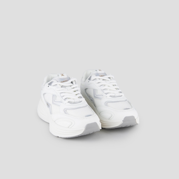 Sneakers Alexander Smith storm donna in pelle bianca e tessuto tecnico con dettagli iridescenti - 4