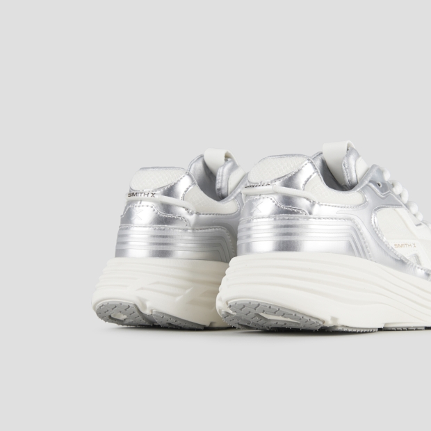 Sneakers Alexander Smith storm donna in pelle laminata argento e tessuto tecnico - 5