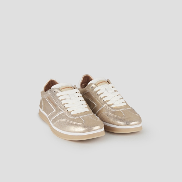 Sneakers Alexander Smith thames donna in pelle laminata oro - 4