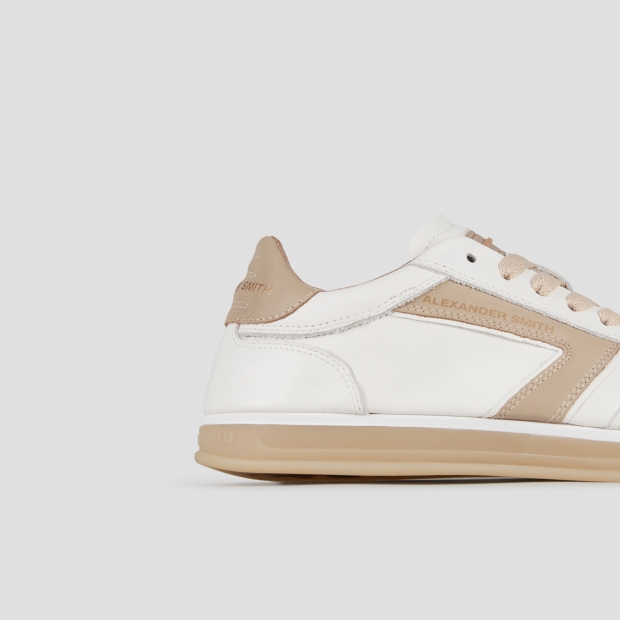 Sneakers Alexander Smith thames donna in pelle bianca e logo rosa - 3