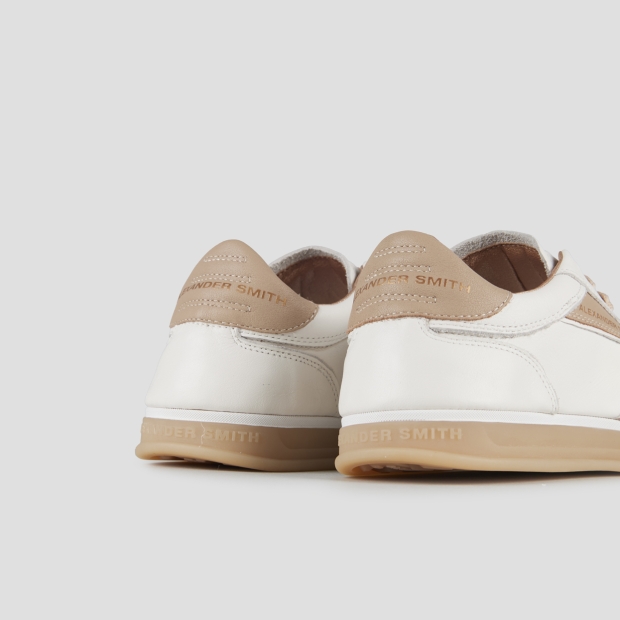 Sneakers Alexander Smith thames donna in pelle bianca e logo rosa - 5