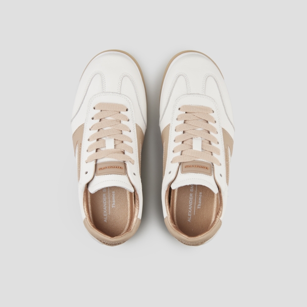 Sneakers Alexander Smith thames donna in pelle bianca e logo rosa - 6