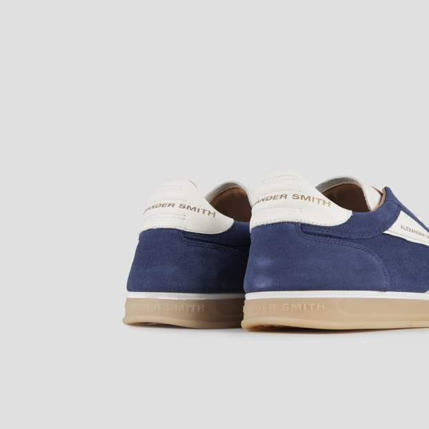 Sneakers Alexander Smith thames uomo in camoscio blu con logo bianco - 5