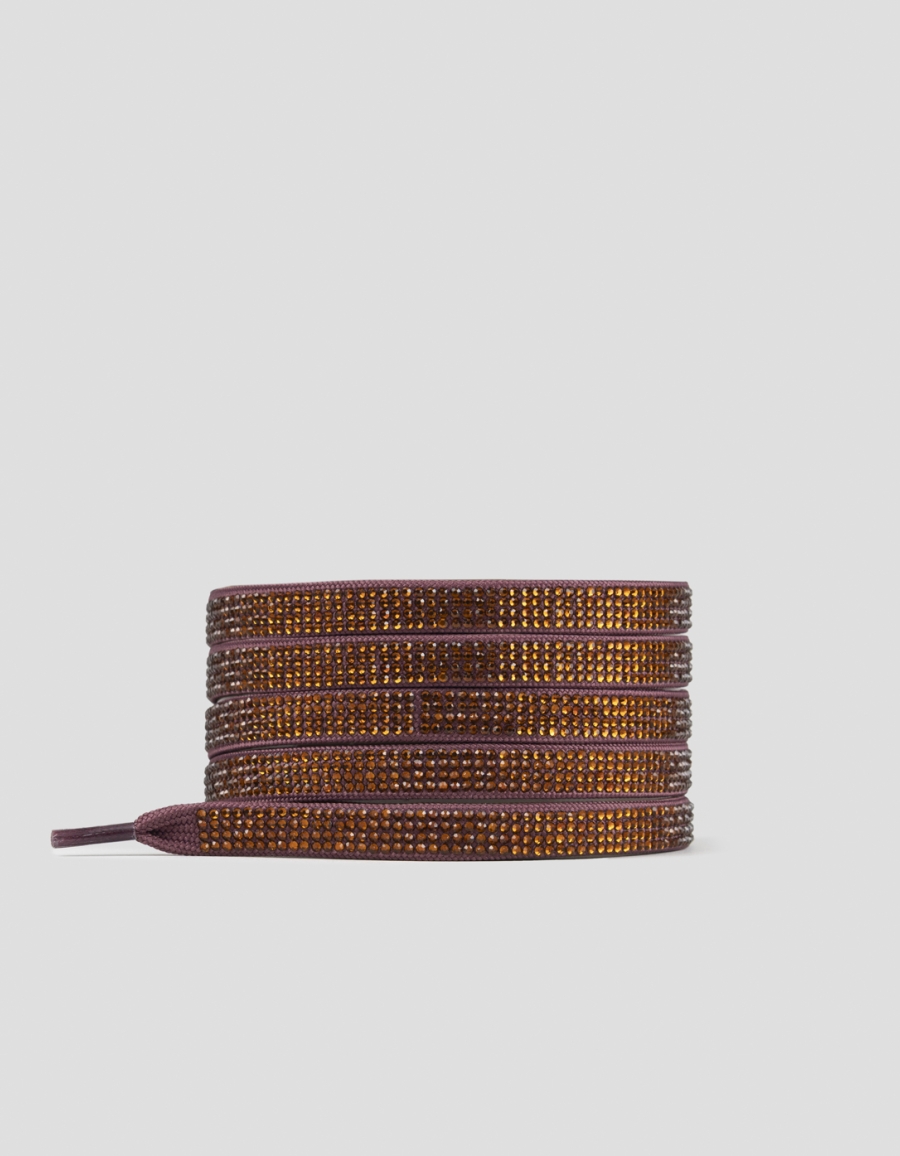 Sneakers Alexander Smith lacci donna in bordeaux full strass - 1