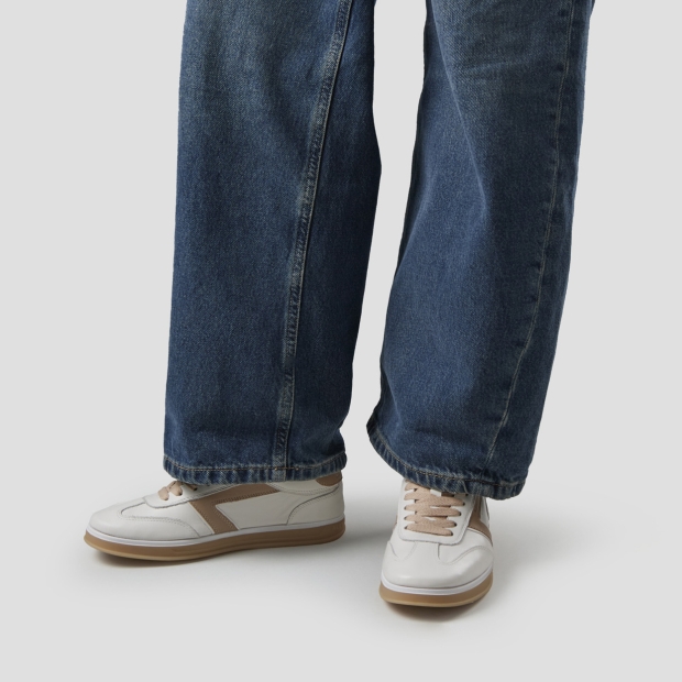 Sneakers Alexander Smith thames donna in pelle bianca e logo rosa - 2