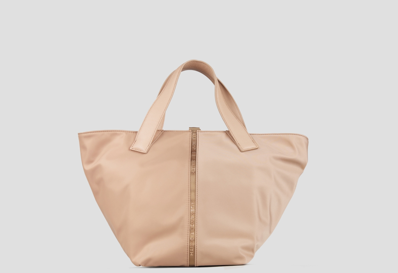 Sneakers Alexander Smith lauren medium borsa a mano con tracolla in nylon beige - 1