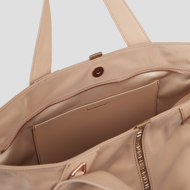 Sneakers Alexander Smith lauren medium borsa a mano con tracolla in nylon beige - 5