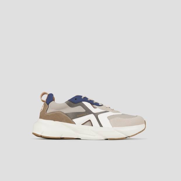 Sneakers Alexander Smith horizon uomo in grigio con dettagli suede beige e inserti in rip-stop - 1