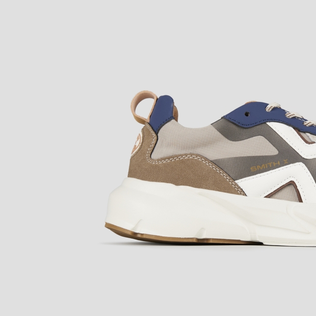 Sneakers Alexander Smith horizon uomo in grigio con dettagli suede beige e inserti in rip-stop - 3