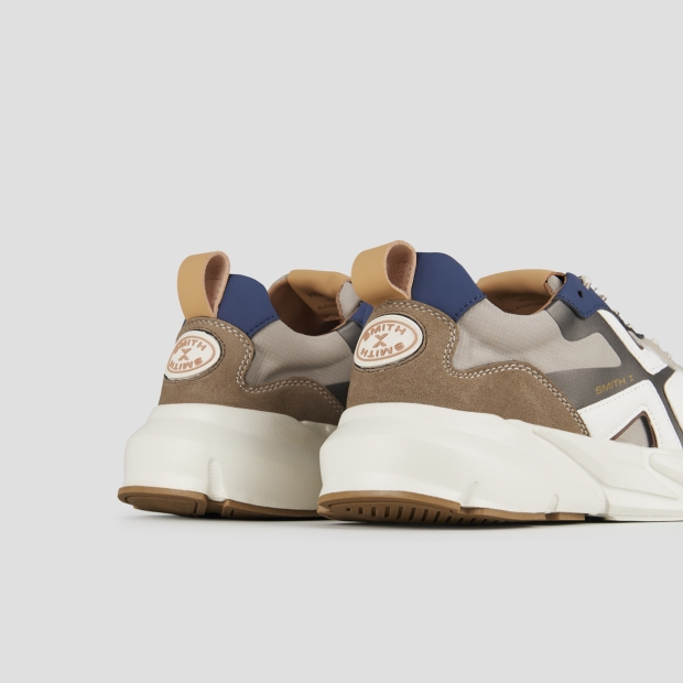 Sneakers Alexander Smith horizon uomo in grigio con dettagli suede beige e inserti in rip-stop - 4