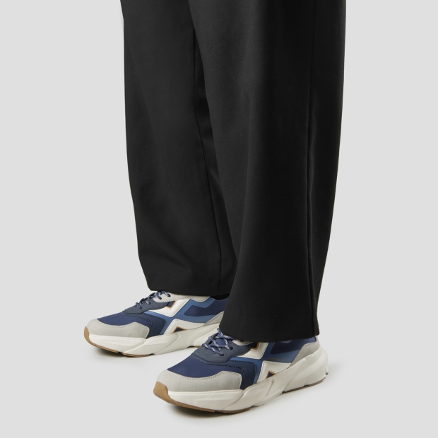 Sneakers Alexander Smith horizon uomo in blu con dettagli in suede grigio e inserti rip-stop - 2