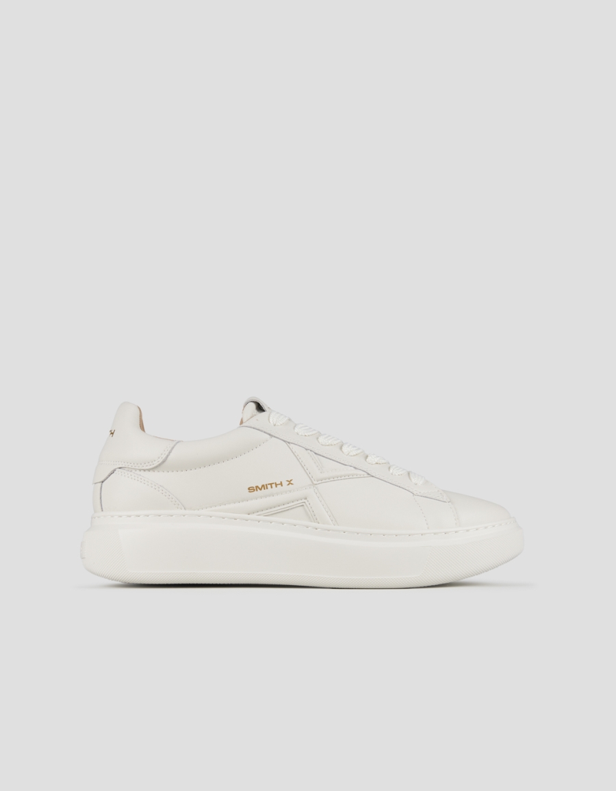 Sneakers Alexander Smith college uomo in pelle bianca - 1