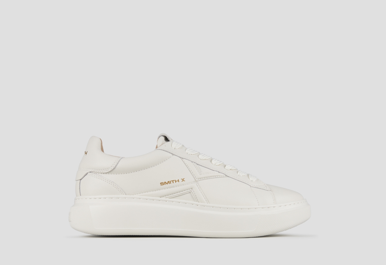 Sneakers Alexander Smith college uomo in pelle bianca - 1