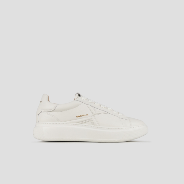 Sneakers Alexander Smith college uomo in pelle bianca - 1