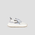 Horizon Donna in bianco con inserti in suede grigio