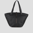 Lauren Large borsa a spalla in intrecciato nero