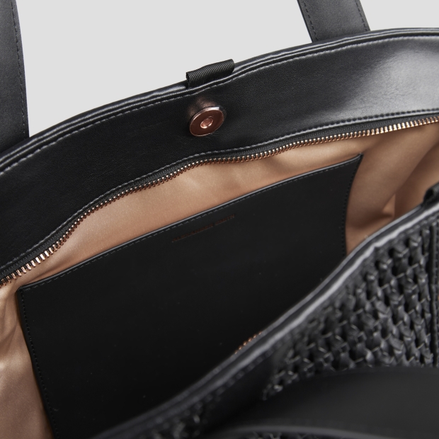 Sneakers Alexander Smith lauren large borsa a spalla in intrecciato nero - 5