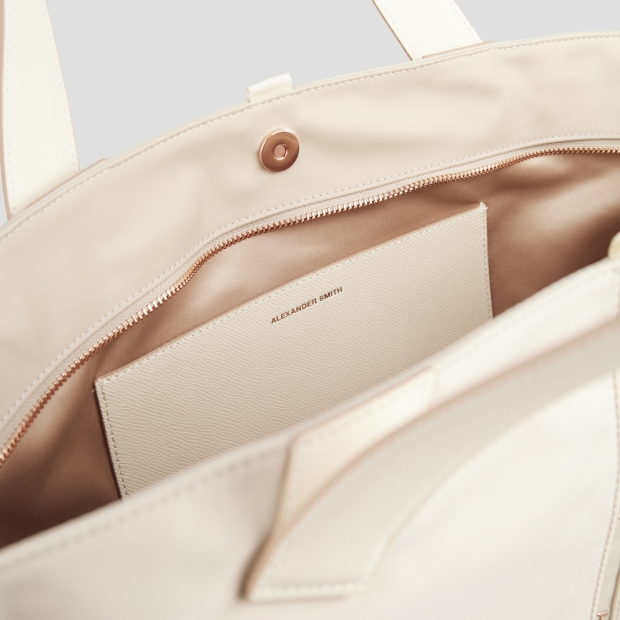 Sneakers Alexander Smith lauren large borsa a spalla in nylon avorio - 5