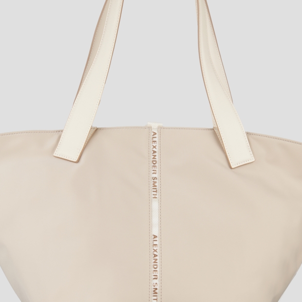 Sneakers Alexander Smith lauren large borsa a spalla in nylon avorio - 6