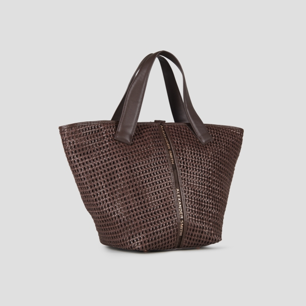 Sneakers Alexander Smith lauren medium borsa a mano con tracolla in intrecciato marrone - 3