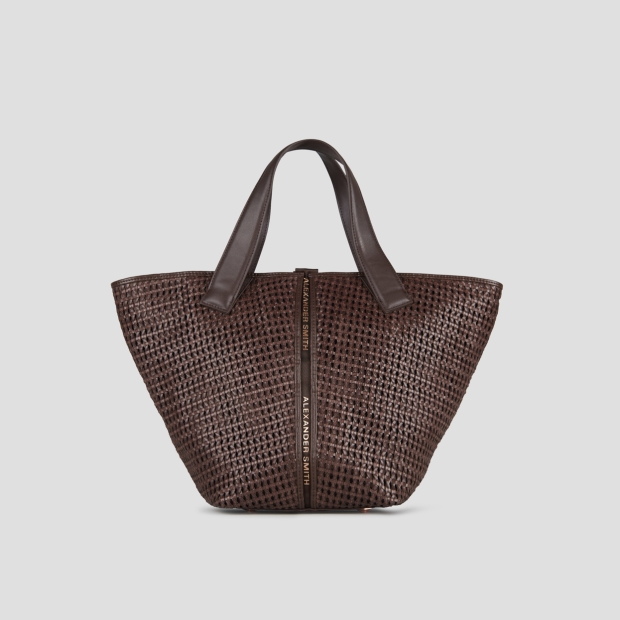 Sneakers Alexander Smith lauren medium borsa a mano con tracolla in intrecciato marrone - 4