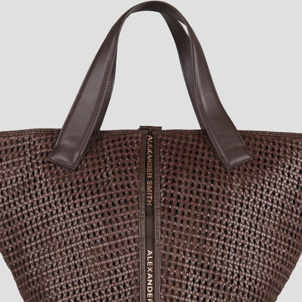 Sneakers Alexander Smith lauren medium borsa a mano con tracolla in intrecciato marrone - 6