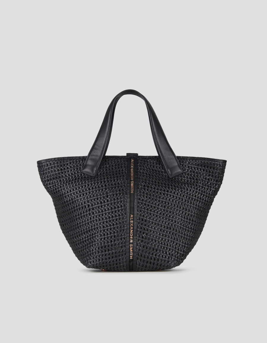 Sneakers Alexander Smith lauren medium borsa a mano con tracolla in intrecciato nero - 1