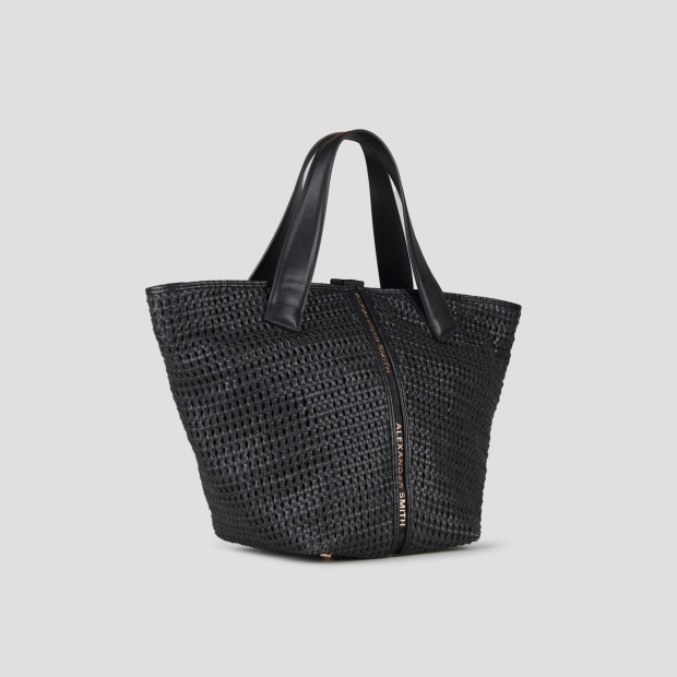 Sneakers Alexander Smith lauren medium borsa a mano con tracolla in intrecciato nero - 3