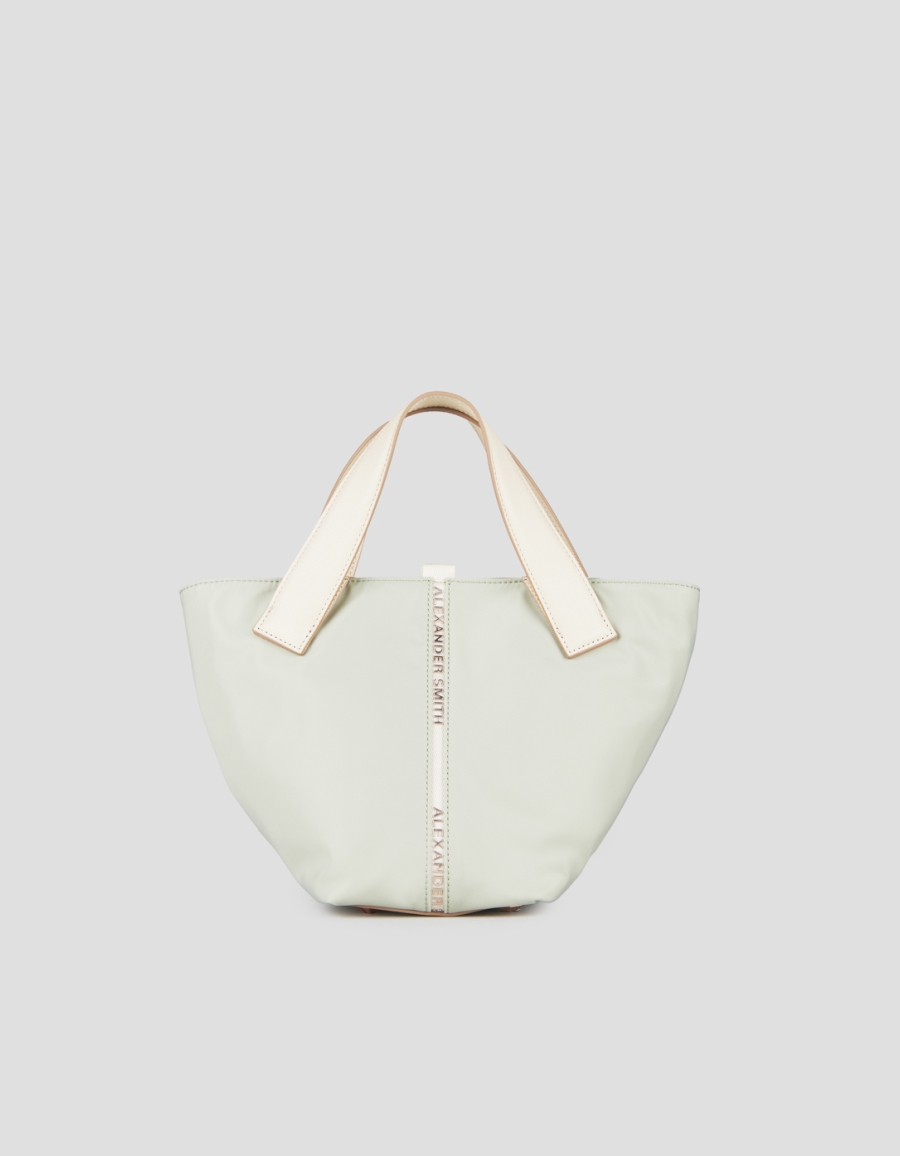 Sneakers Alexander Smith lauren small borsa a mano con tracolla in nylon verde chiaro - 1