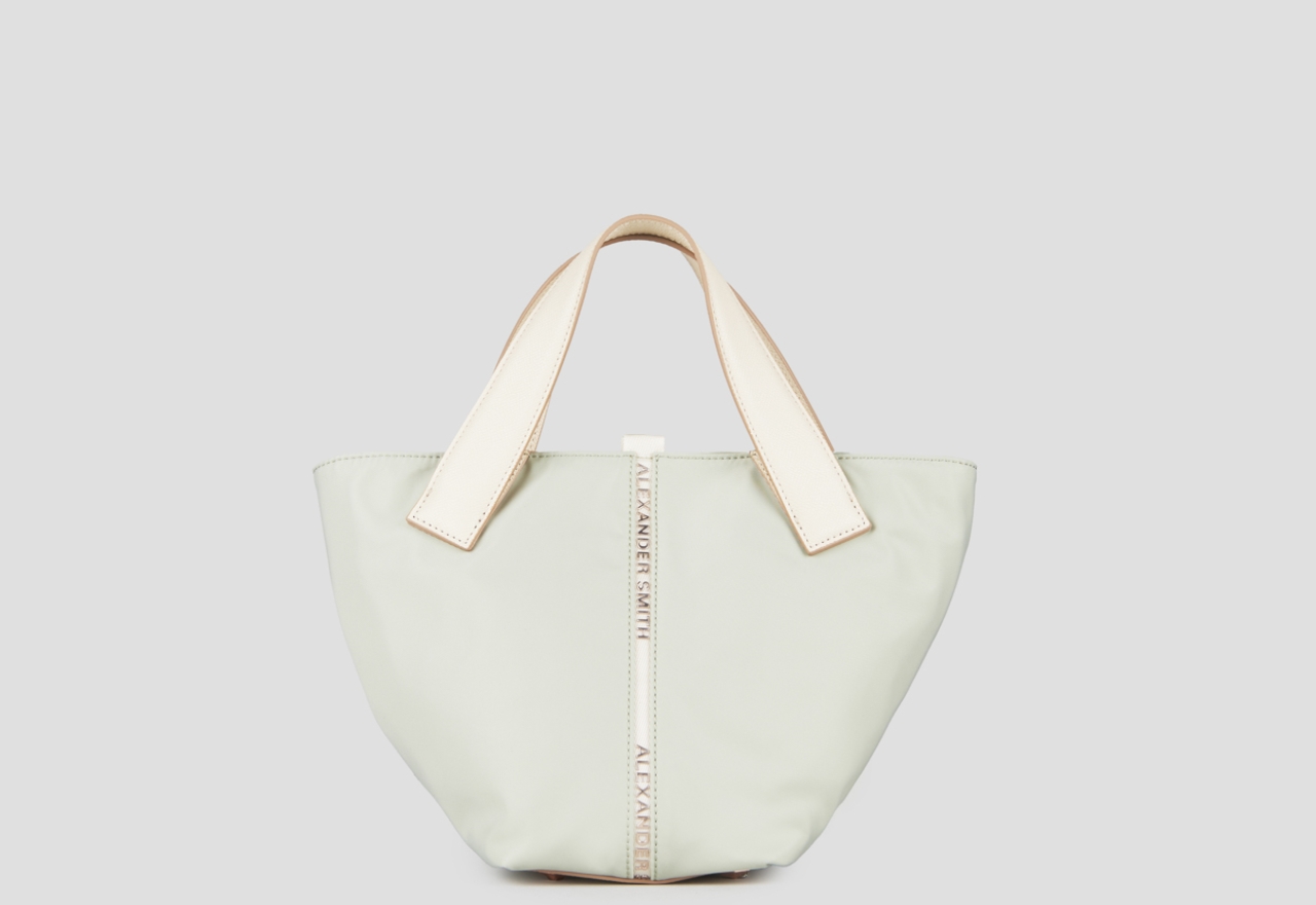 Sneakers Alexander Smith lauren small borsa a mano con tracolla in nylon verde chiaro - 1