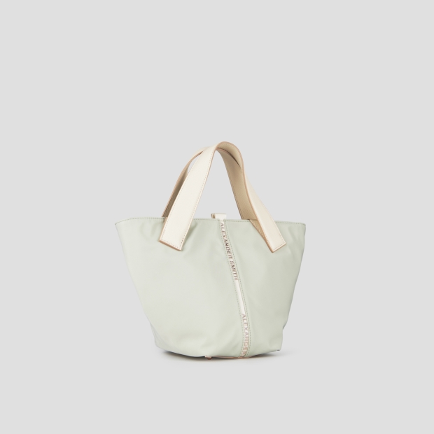 Sneakers Alexander Smith lauren small borsa a mano con tracolla in nylon verde chiaro - 3