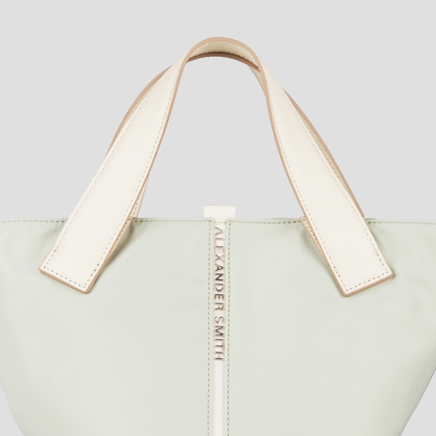 Sneakers Alexander Smith lauren small borsa a mano con tracolla in nylon verde chiaro - 6