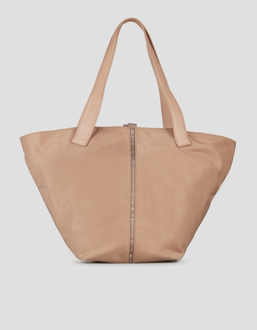 Sneakers Alexander Smith lauren large borsa a spalla in nylon cammello - 1