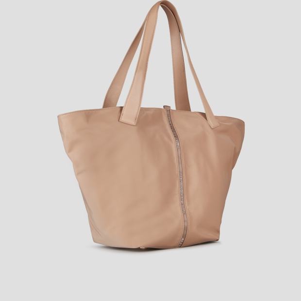 Sneakers Alexander Smith lauren large borsa a spalla in nylon cammello - 3