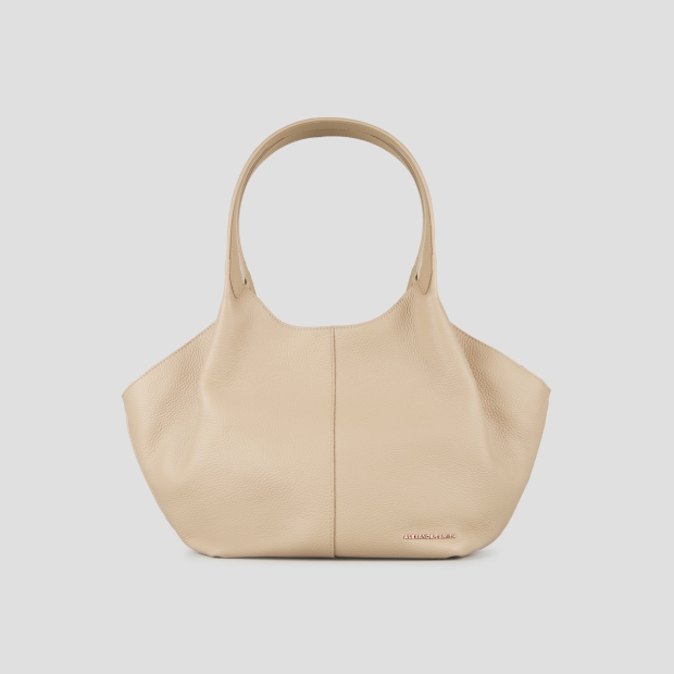 Sneakers Alexander Smith rachel medium borsa a spalla in pelle bottalata beige - 1