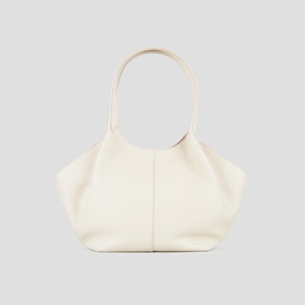 Sneakers Alexander Smith rachel medium borsa a spalla in pelle bottalata avorio - 4